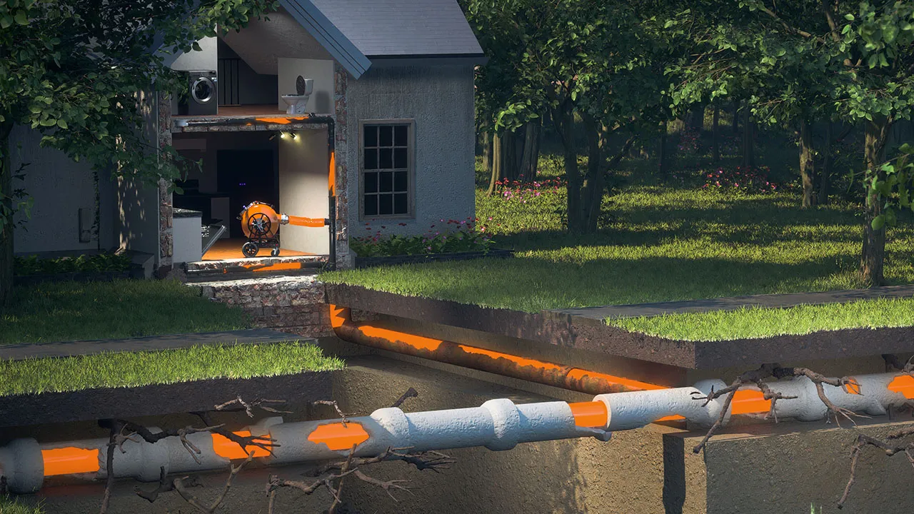 Professionell relining i Borås - Modern rörrenovering utan grävning, visar relining-process och expertis